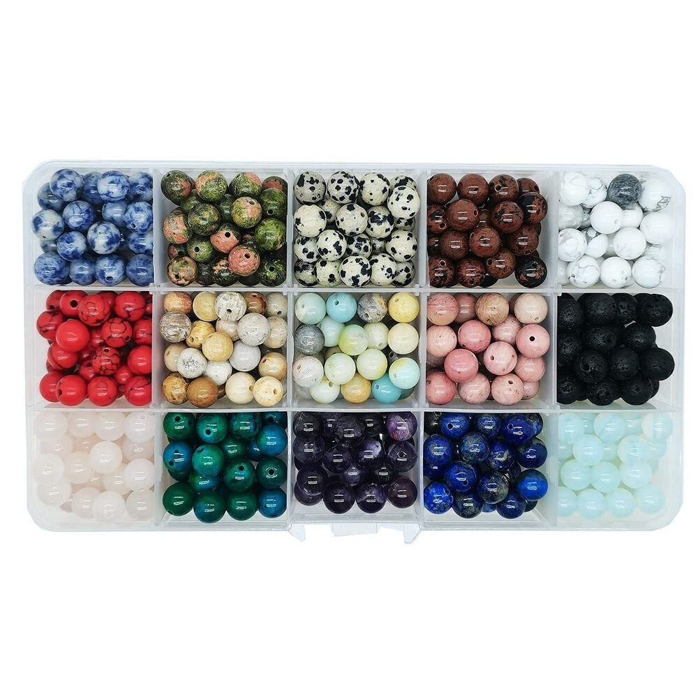 8277 450pcs Natural Round Stone Beads Gemstone Beading Loose Gemstone Beads